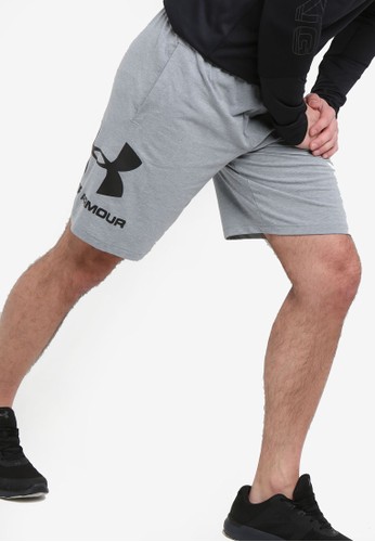 Under Armour grey Sportstyle Cotton Graphic Shorts F428FAAD145258GS_1