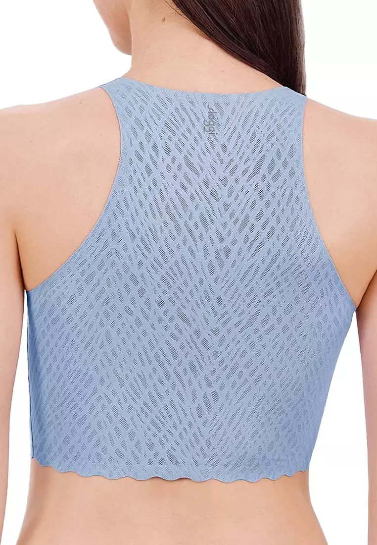 Sloggi ZERO Feel Bliss Crop Top Bra for Women - Bluish Gray
