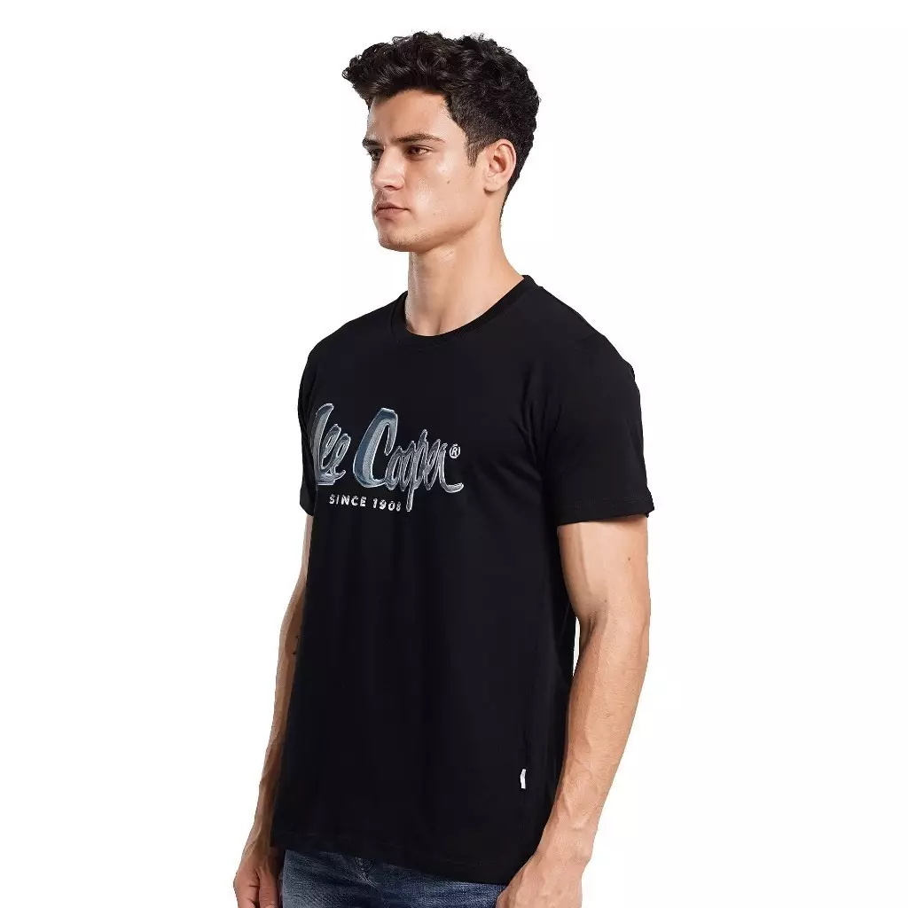 Lee Cooper T-Shirt Logotype Chrome Black