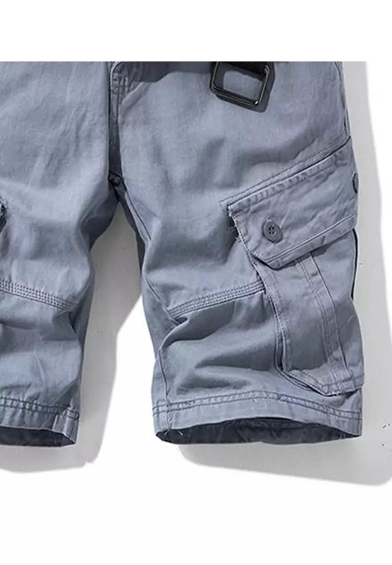 Multi Pockets Cotton Casual Shorts GJL95554