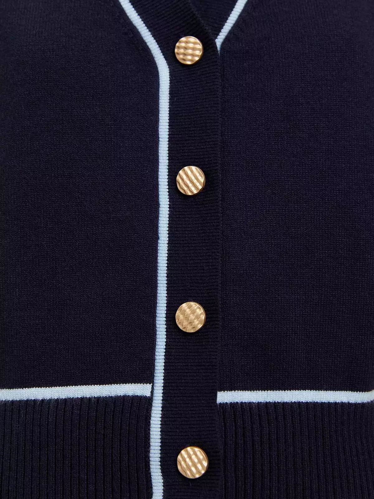 Sleeveless Knit Top - Navy