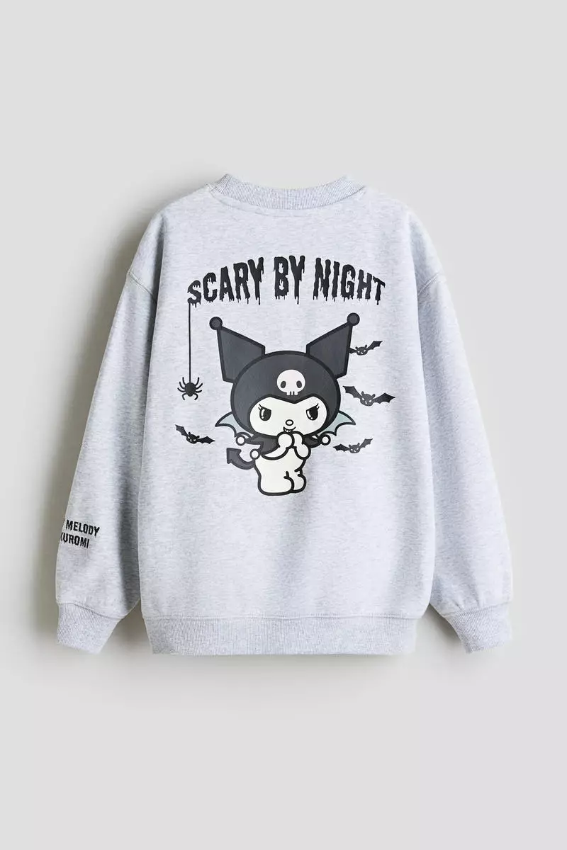 Oversized print-motif sweatshirt