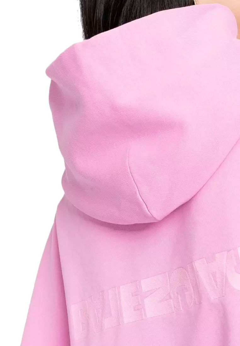Logo Embroidered Hoodie in Pink