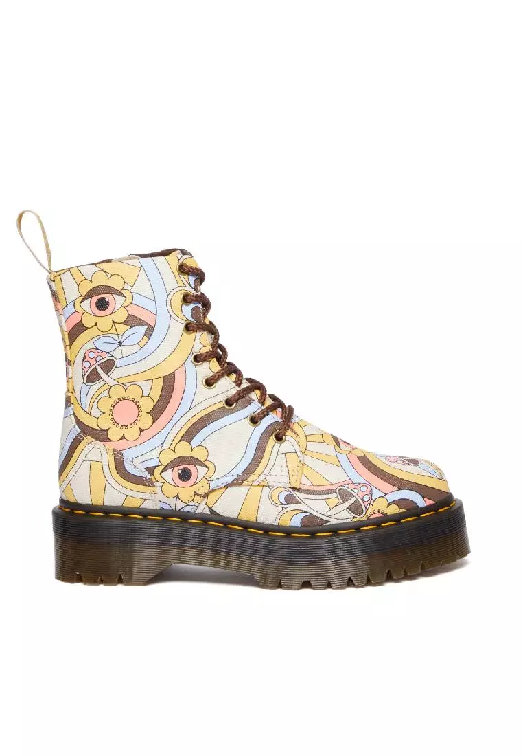 Discount on Dr. Martens  shoes - SKU: Vegan Jadon Boot Retro Canvas Platforms