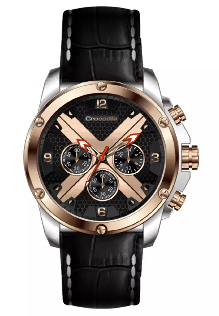 Jual Crocodile Crocodile Jam Tangan Pria Silver Black