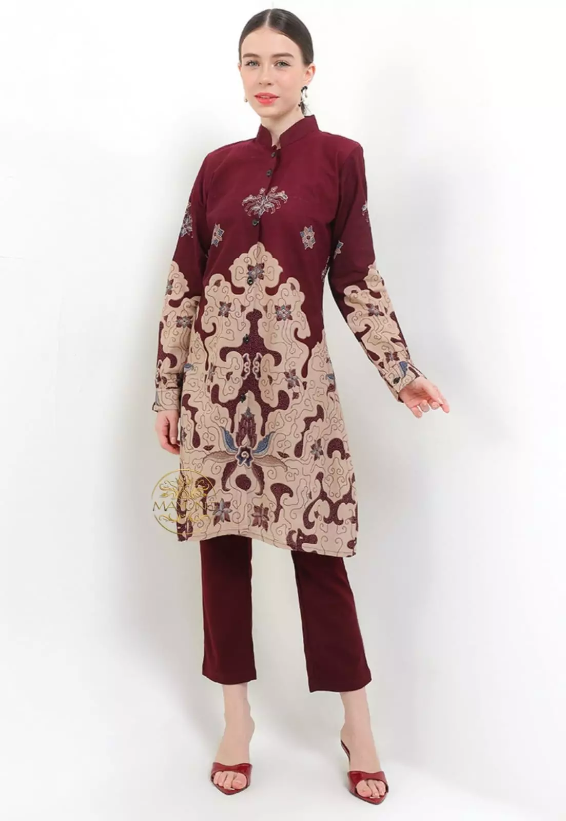 Tunik Batik Cendana Maron Premium NLN