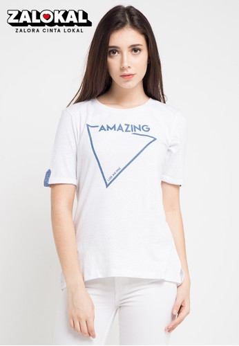 Ra Jeans T Shirt Print Putih