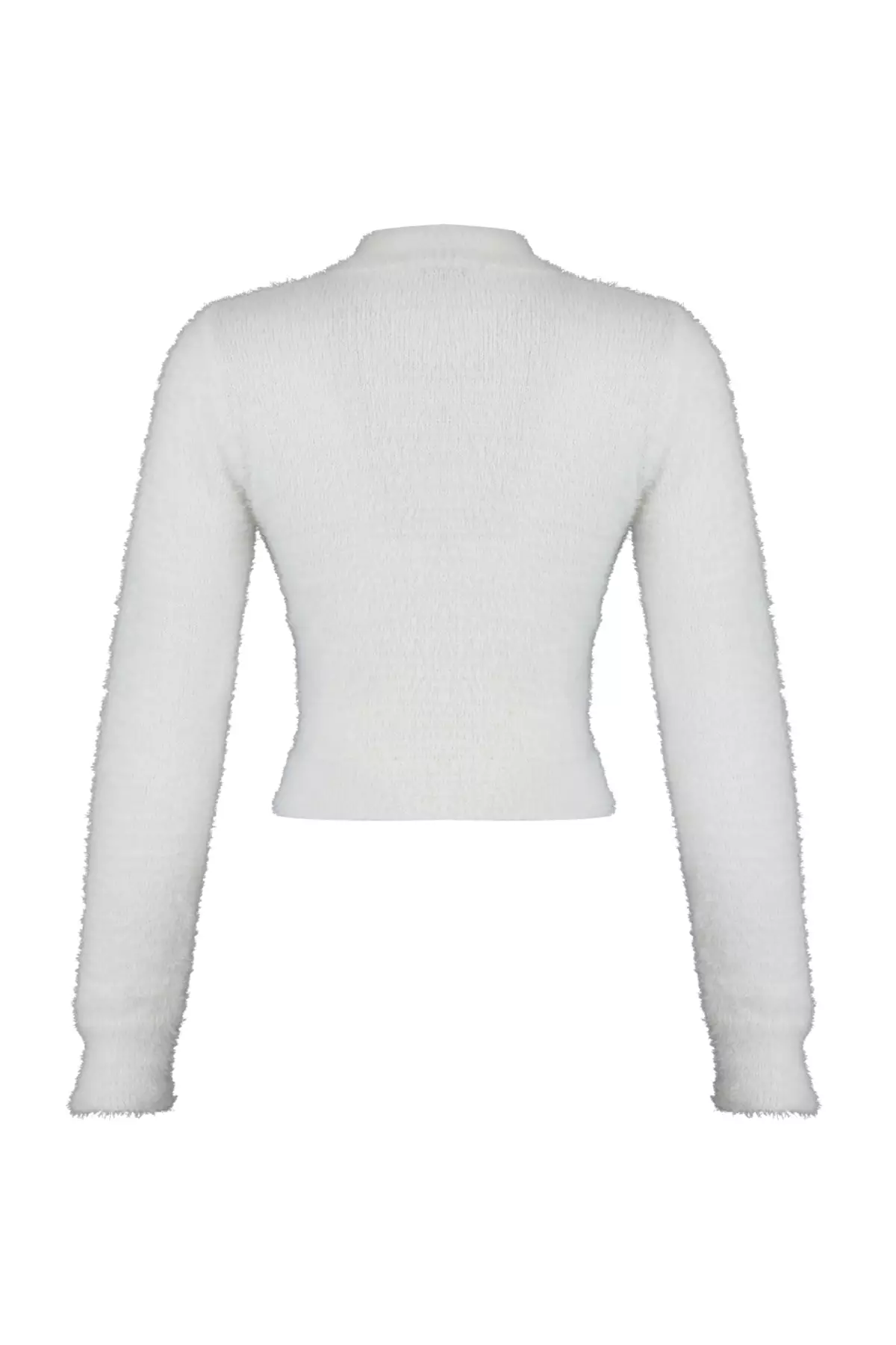 White crop turtleneck deals sweater