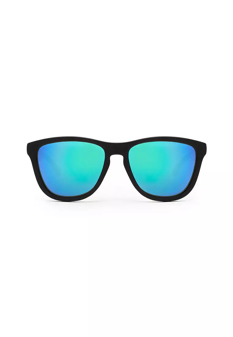 HAWKERS ONE Black Emerald Sunglasses for Men and Women. UV400 Protection. Designed in Spain