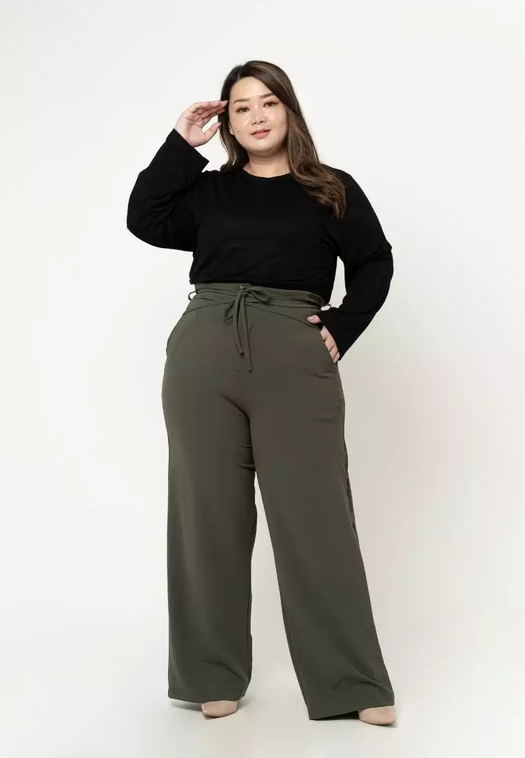 Plus Size Reguler Pants Hailey Army