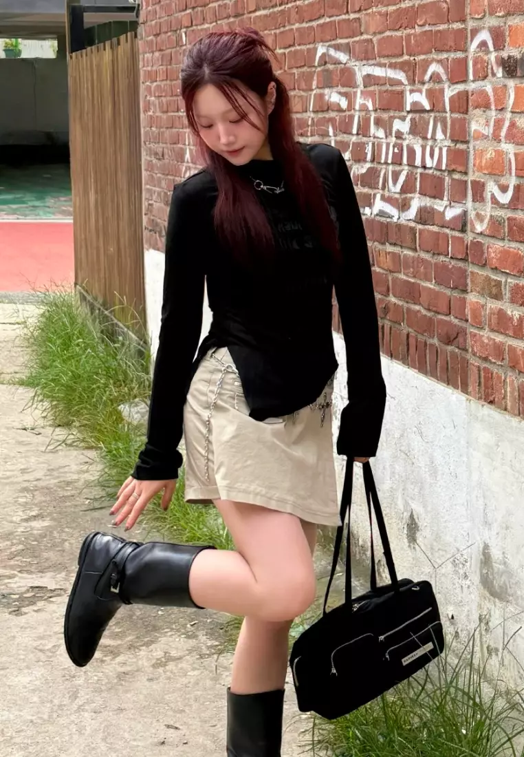 DANA Nylon Shoulder Bag Black