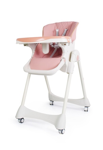 Prego pink and multi Prego Elite Multi Functional Baby High Chair C13EBES6A908EDGS_1