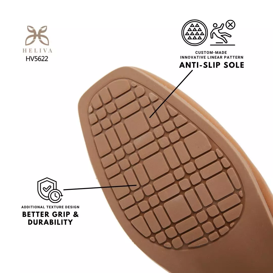 HELIVA SORINA – Elegant Round Toe Block Heels HV5622