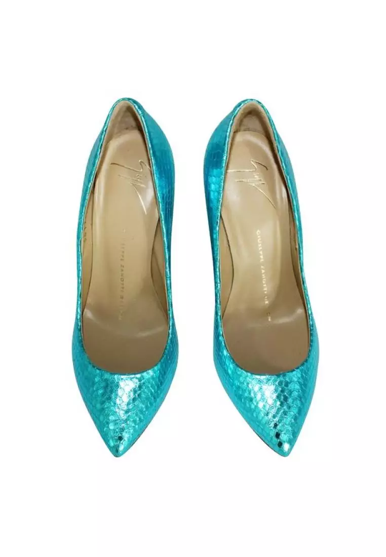 Giuseppe zanotti top blue heels
