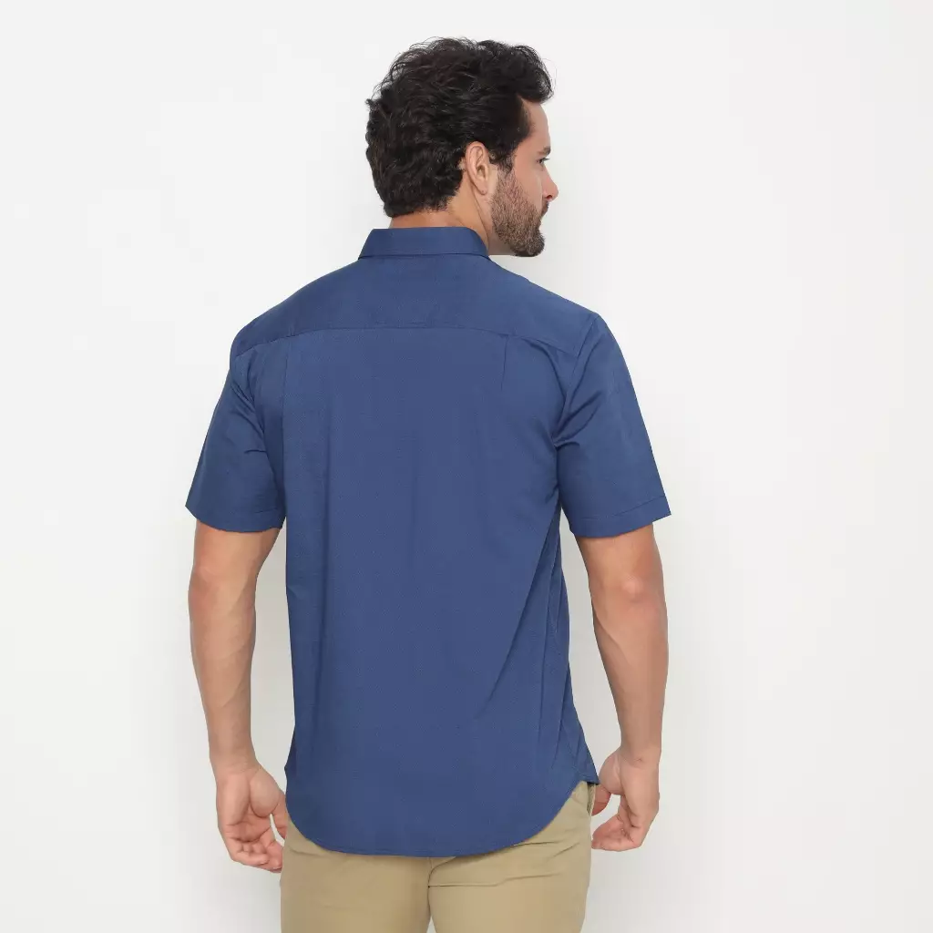 AMK Kemeja Pria Lengan Pendek SHS AIDEN S/S Blue