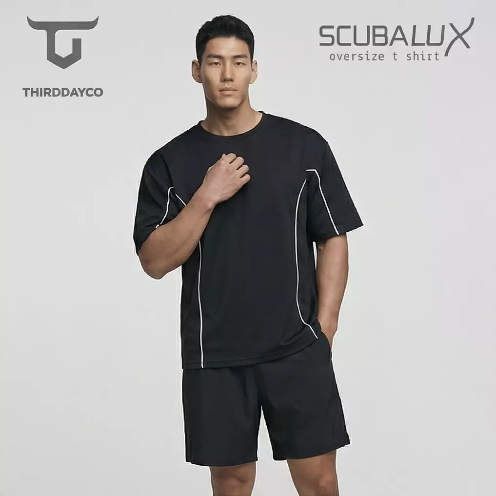 THIRDDAY Kaos Oversize Gym Piped WaistArm Scubalux Hitam MTZ39