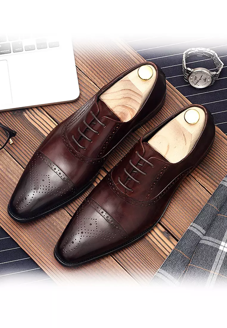 Buy Twenty Eight Shoes VANSA Brogue Top Layer Cowhide Oxford Shoes VSM ...