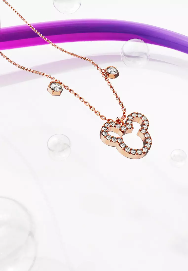 Mickey Silhouette Pendant Necklace Embellished With SWAROVSKI® Crystals