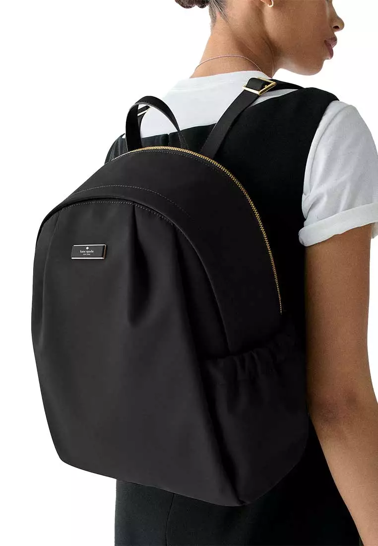 Carter Nylon Large Backpack Black KL962