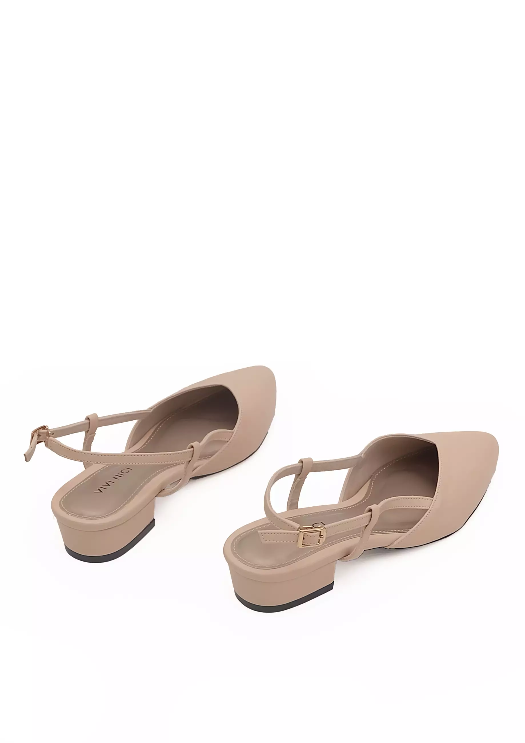 VIVI NICI - Xera Sepatu Sandal Mules Hak 3 cm Pink Lemonade