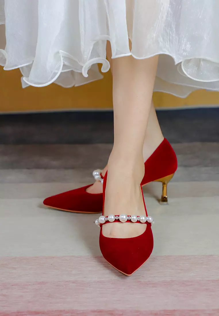 Buy Twenty Eight Shoes 6CM Pearl Strap Suede Pumps 2170 8 2024