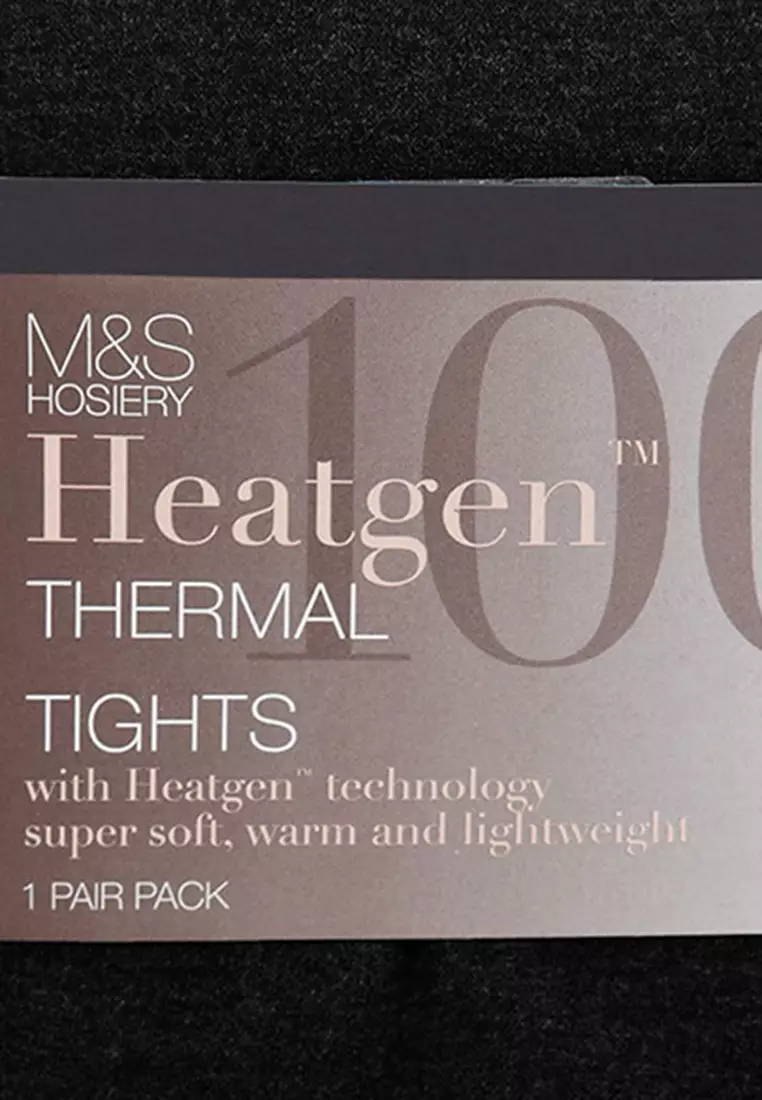 M&S Hosiery Thermal Heatgen Tights 100 or 180 Denier - Black, Navy, Grey M  or L