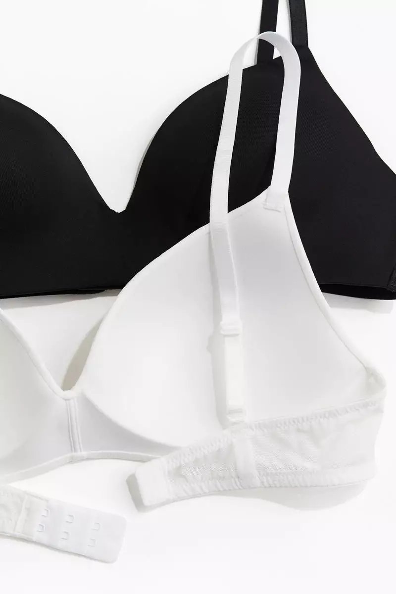 2-pack microfibre non-wired bras