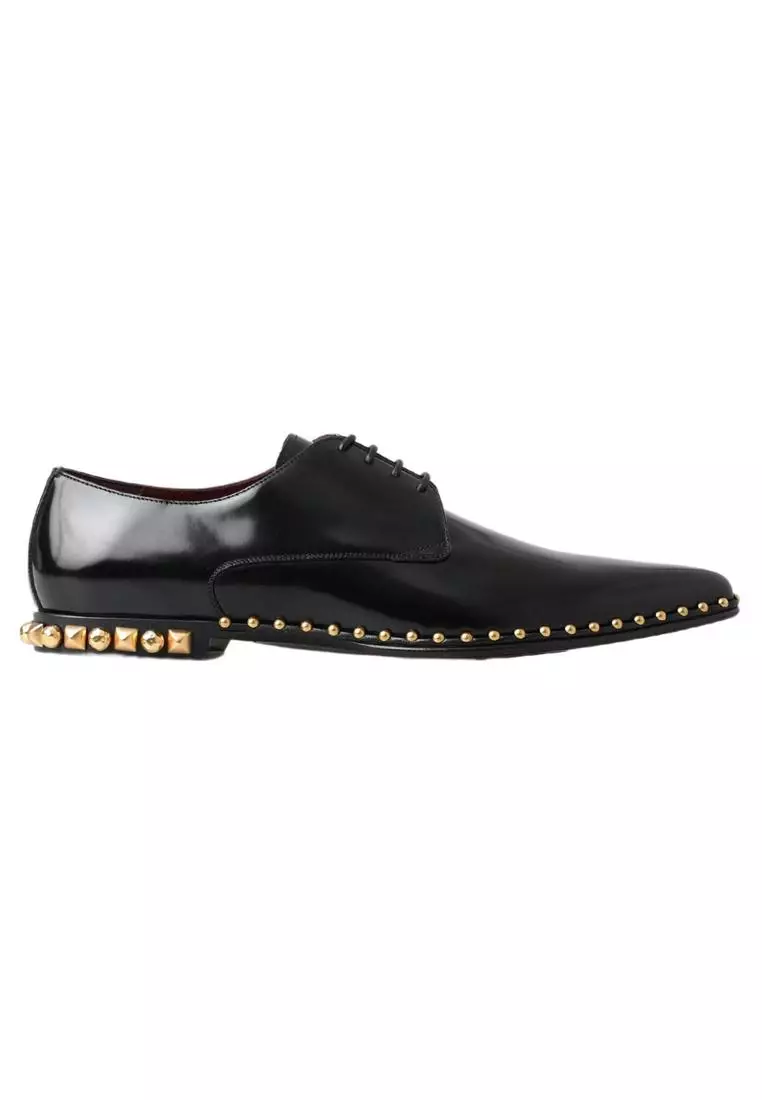 Black studded mens hot sale shoes