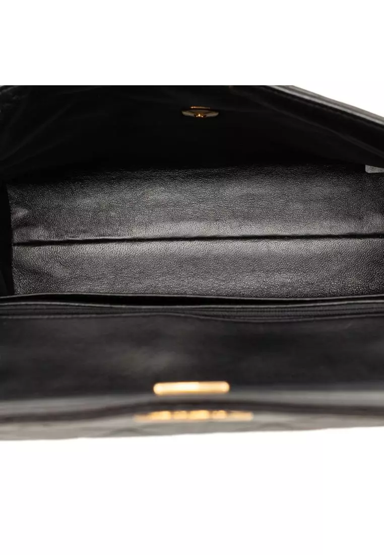 Pre-Loved Chanel Small Square Quilted Lambskin Straight Single Flap