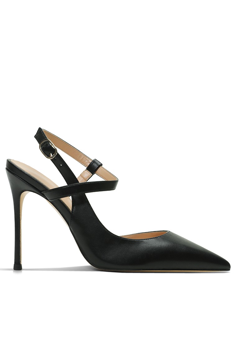 10CM Synthetic Leather Pointed Slingback High Heels HZL280-2