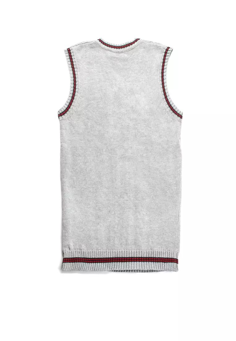 Contrast Stripe Knitted Vest XH920