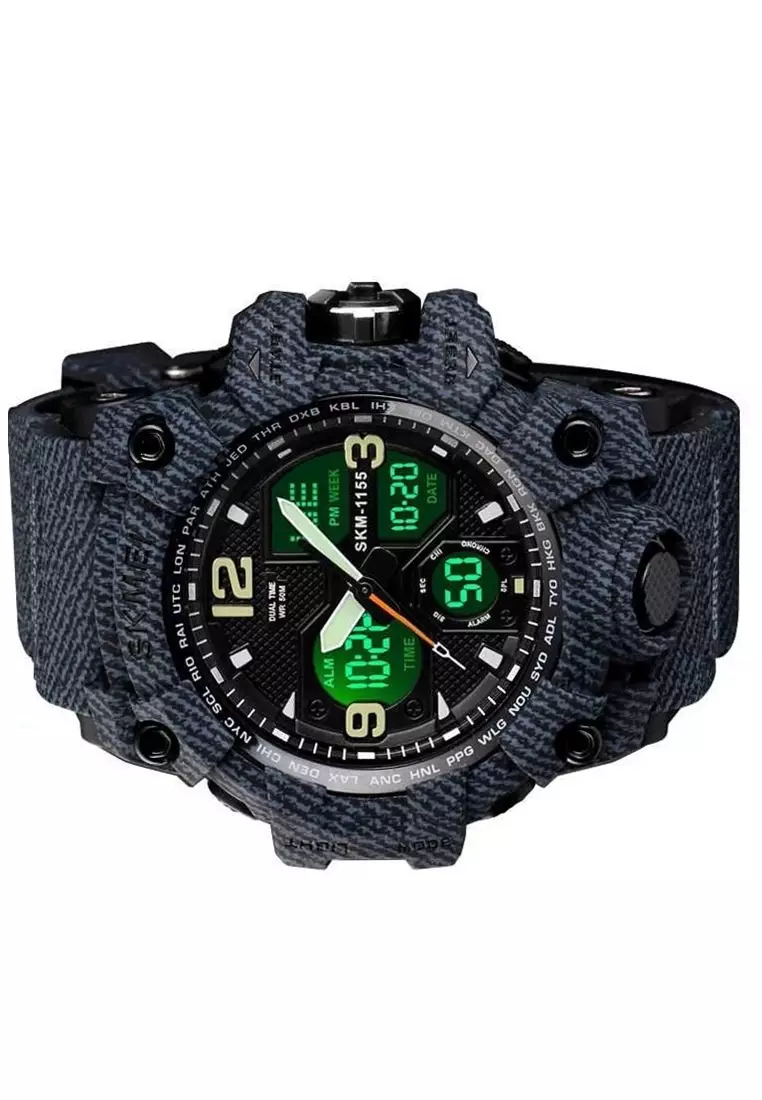 Jam Tangan Casual Analog Digital Pria Many Function Waterproof Strap Tali Material Rubber YY11 ORIGINAL