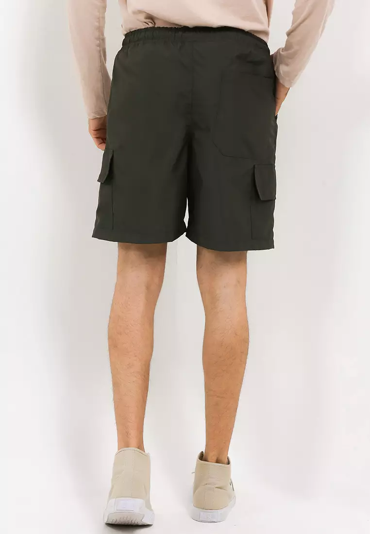 GRAHANGGRA Celana Boardshort Cargo Pants Polyester + Key Chain - Army Green