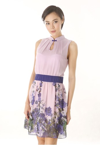 Ariel Floral Dress Purple