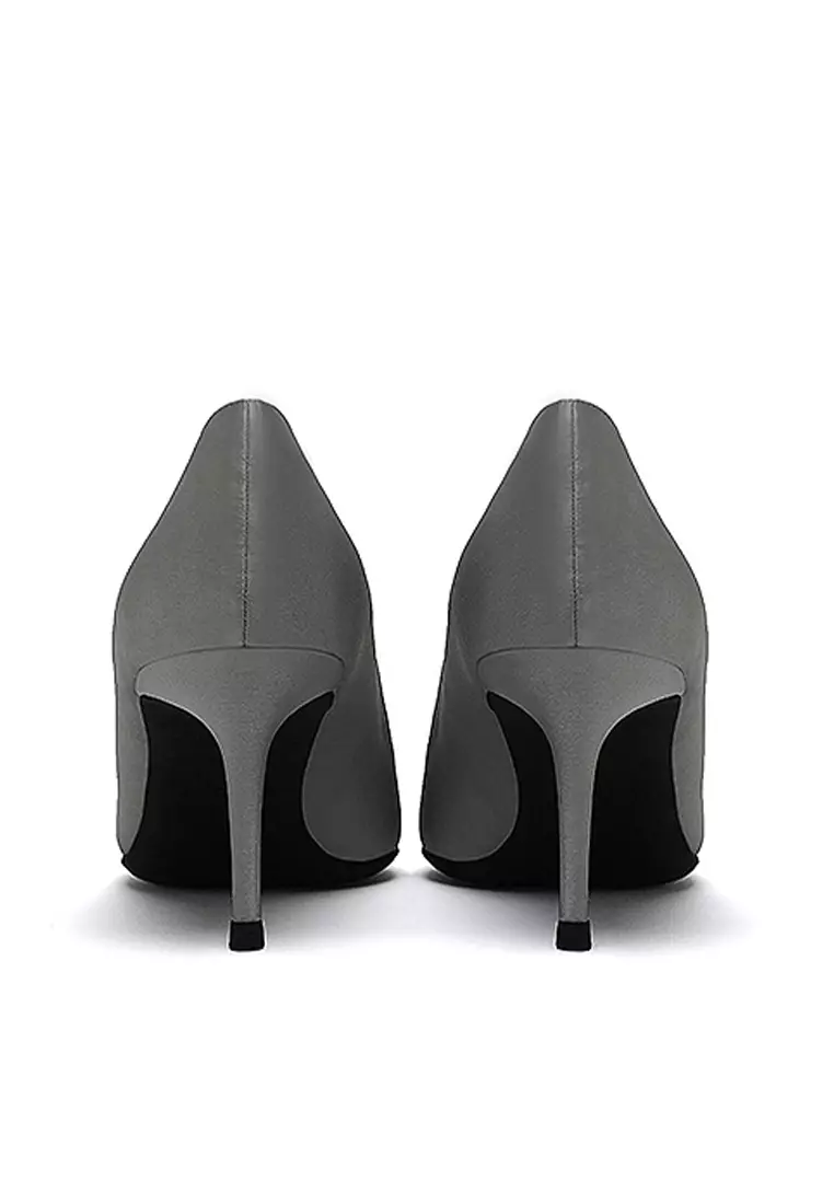 6CM Silk Fabrics Pointed High Heel Shoes HZL163