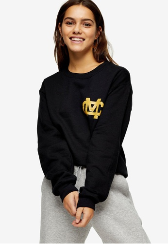 Topshop split hem sweatshirt top