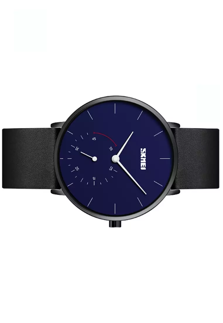 Jam Tangan Analog Pria Waterproof Strap Tali Material Kulit Leather KP10 ORIGINAL