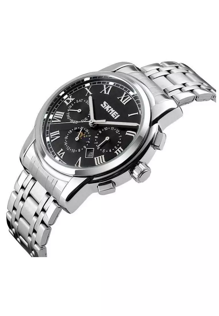 Jam Tangan Kasual Analog Pria Waterproof 30m Strap Tali Material Stainless Steel CS00 ORIGINAL