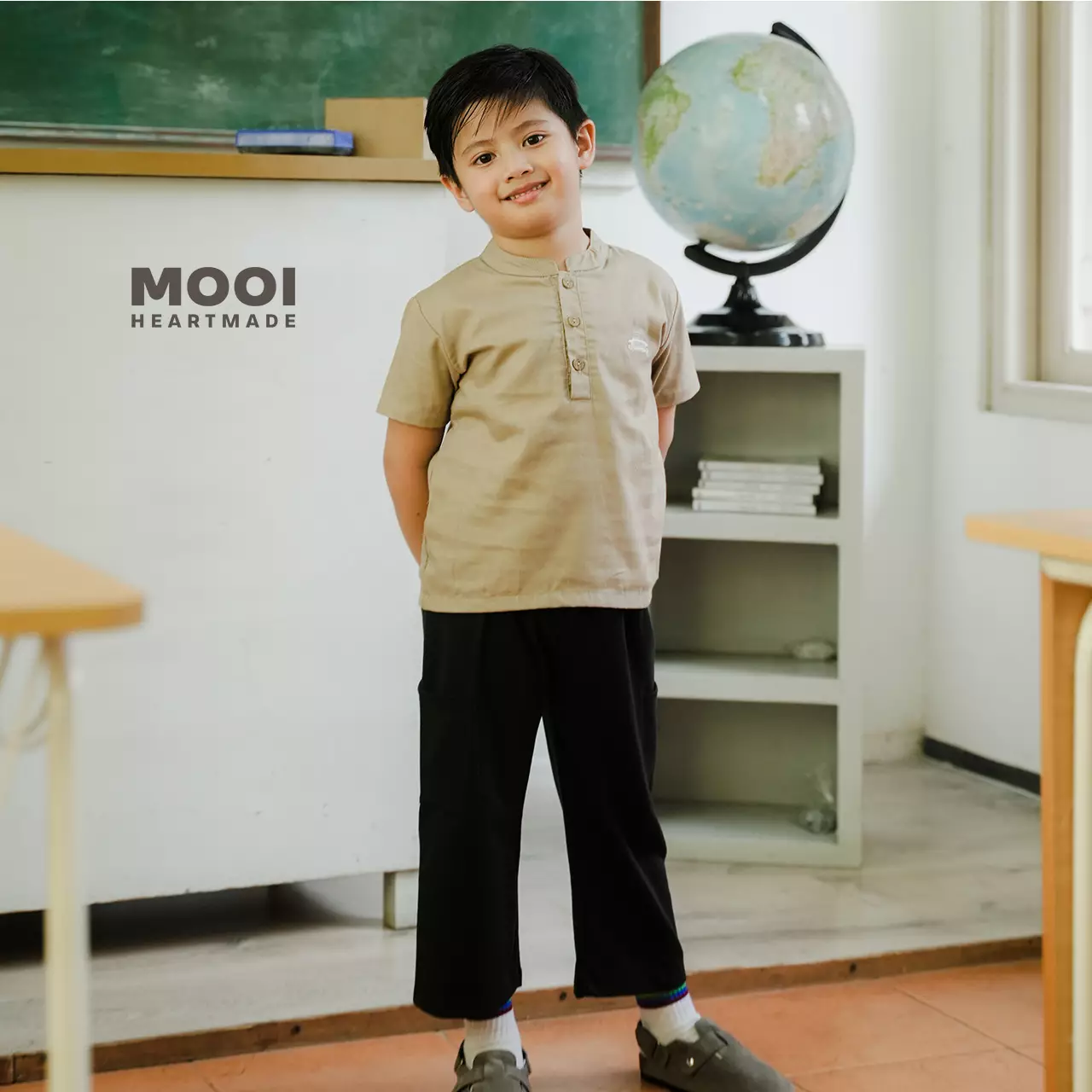 Mooi Kemeja Anak Laki-laki Rama Shirt - Khaki