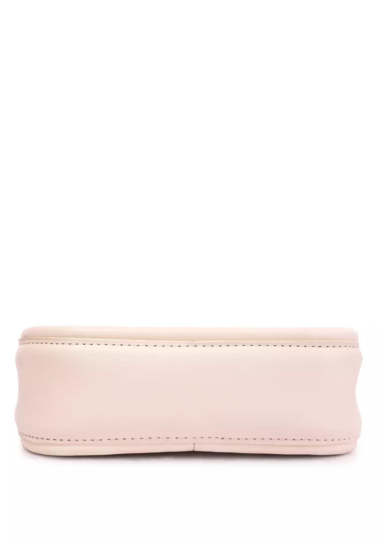 Faux Leather Sling Bag in White