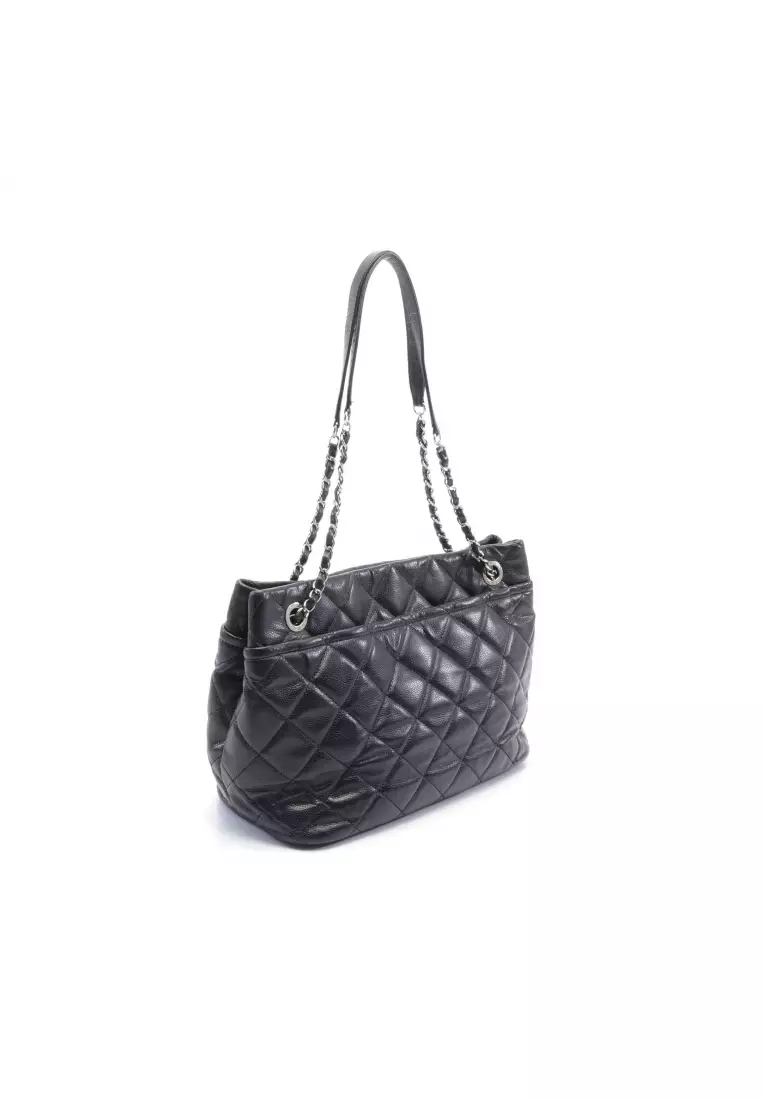 Chanel Matelasse Chain Shoulder Women's Leather Shoulder Bag Black