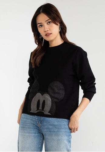 Desigual black Disney's Mickey Mouse Patch Jumper 86FB4AA39F7801GS_1
