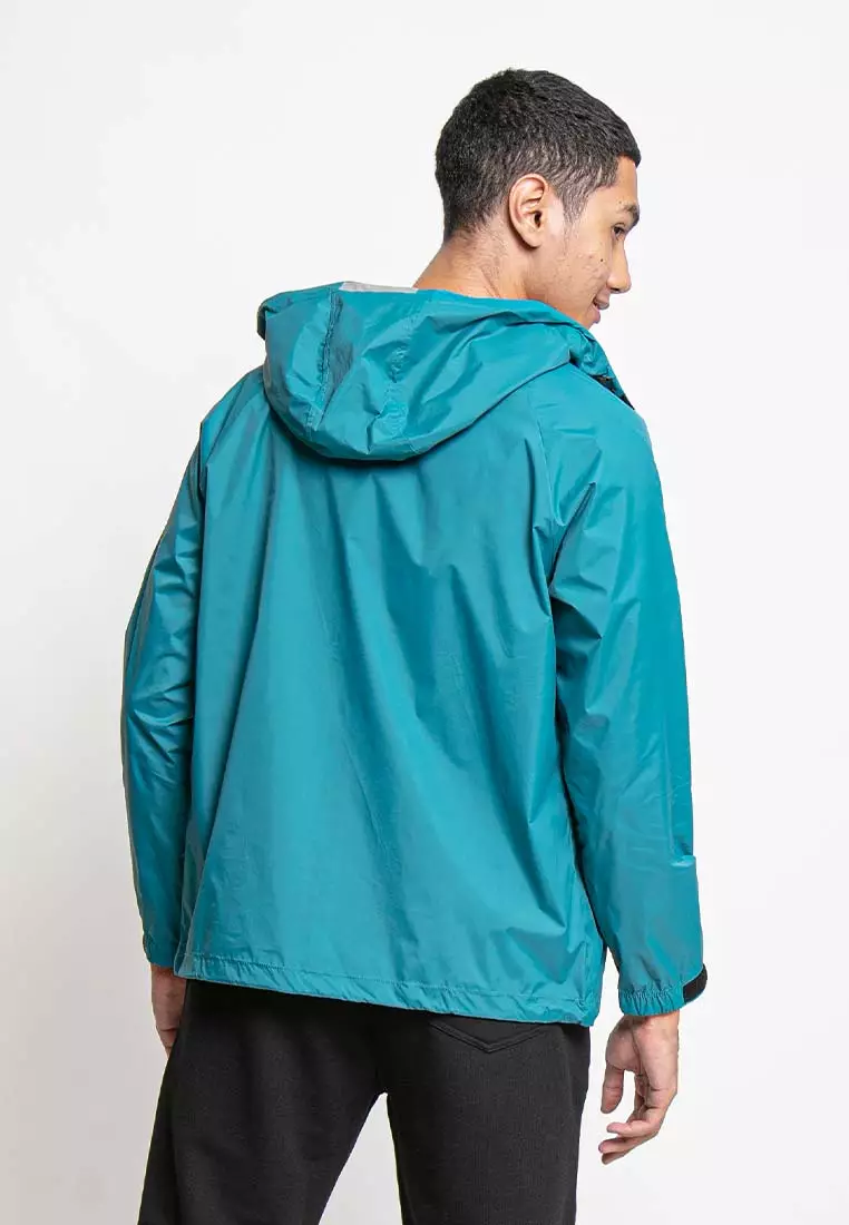 Forest Premium Windbreaker Men Jacket Reflective Jogging Running Waterproof Jacket - 30392-46KGreen