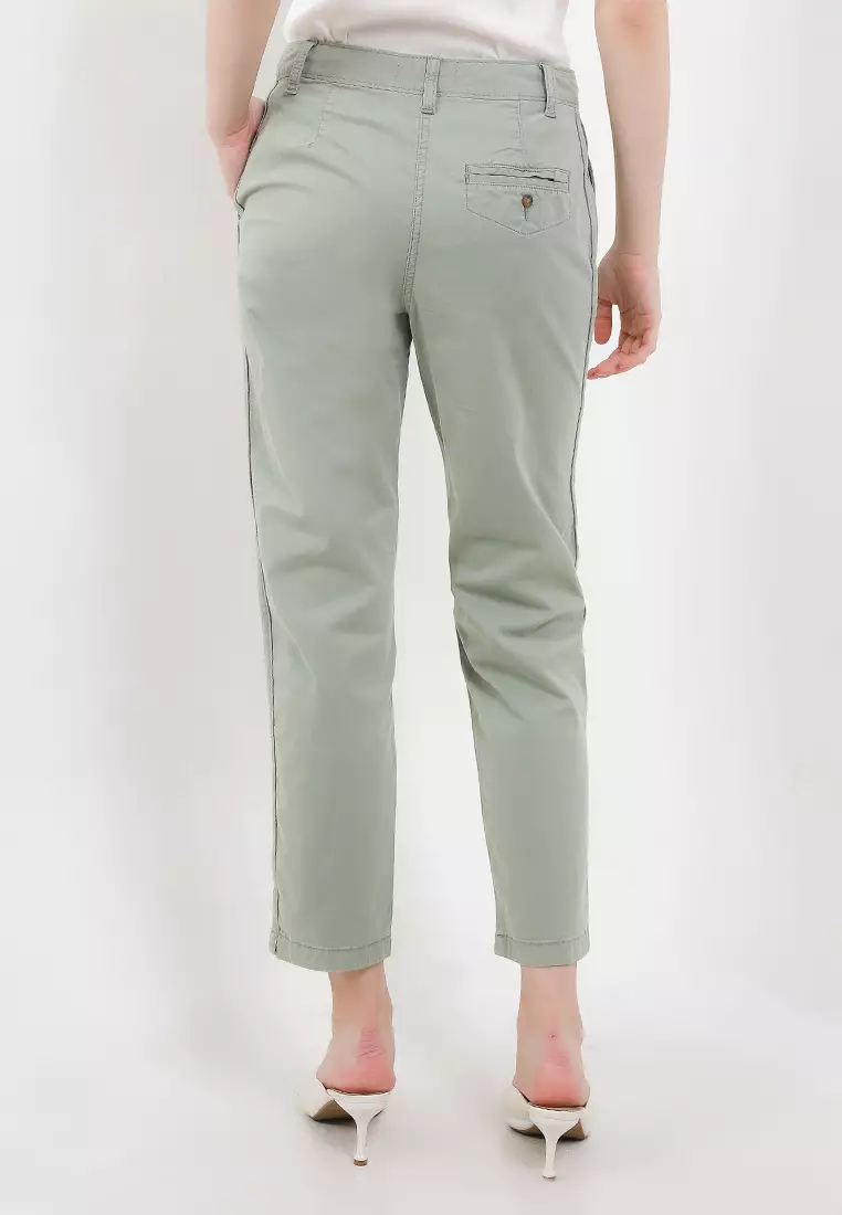 Cotton Rich Tea Dyed Slim Fit Chinos