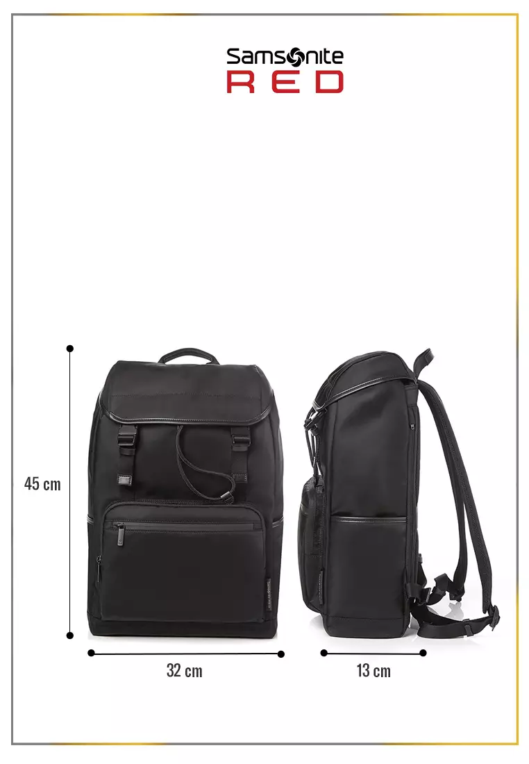 Samsonite Red Label Ellwood Flap Backpack – Black
