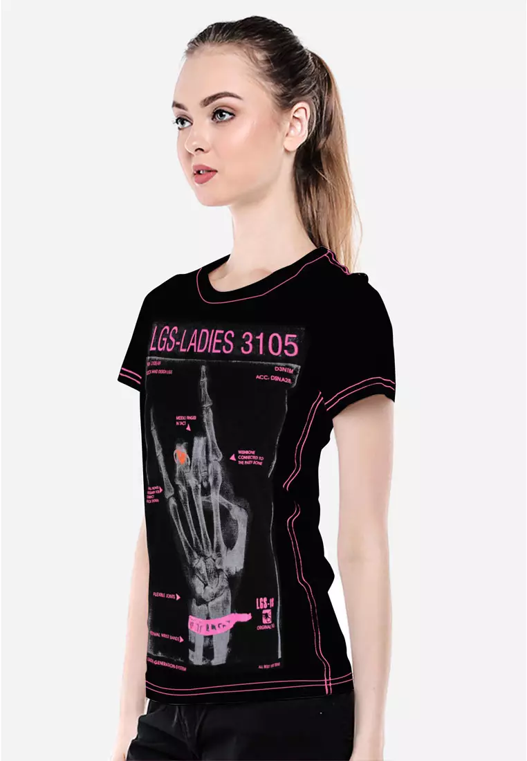 LGS - Slim Fit - Kaos Wanita - Hitam - Ladies - LTS.555.T844M.018.C