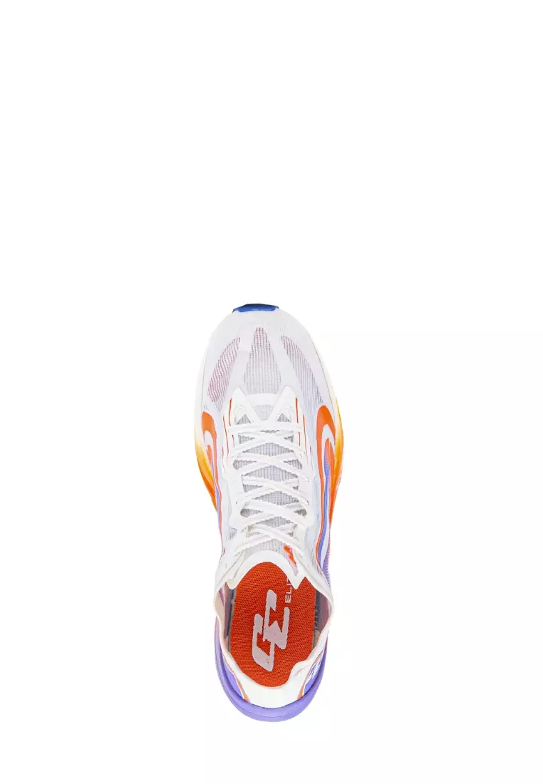 910 Nineten Geist Ekiden Elite X Sepatu Lari - Putih/Orange/Ungu