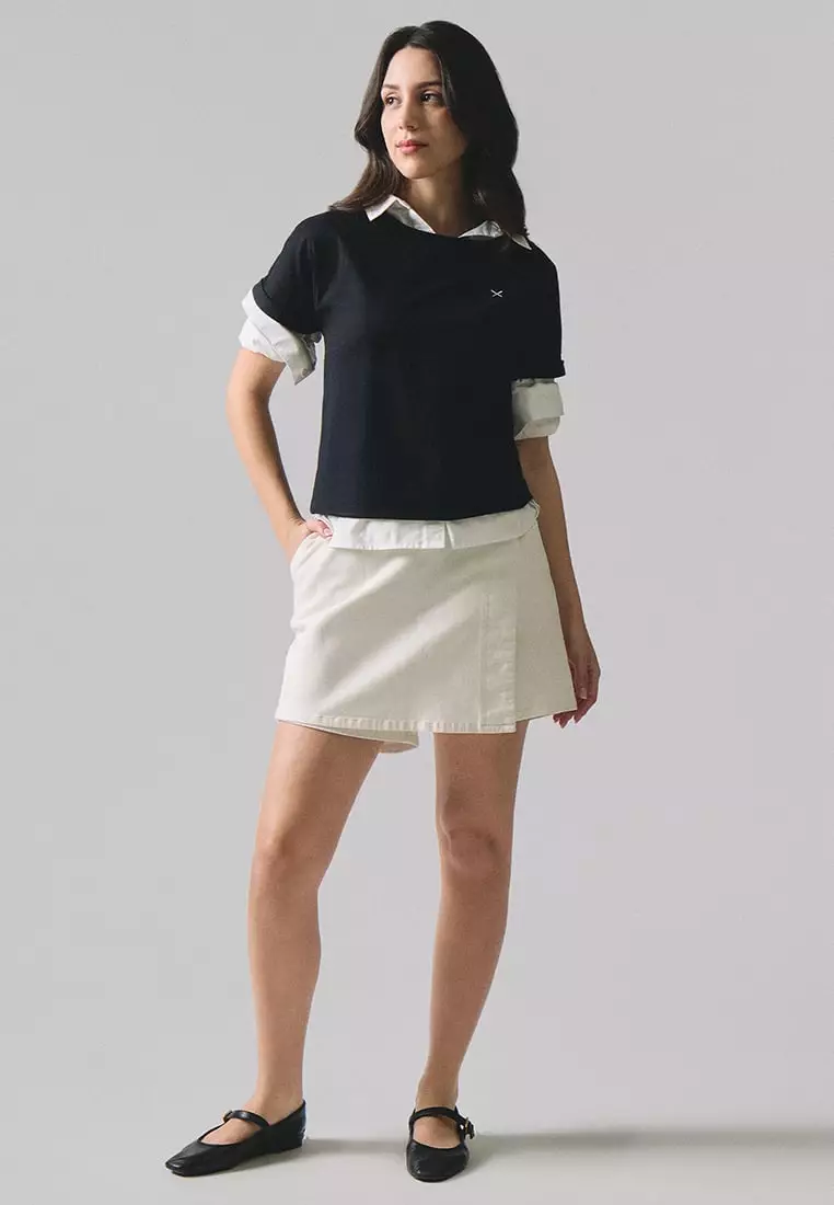 Dolman Top With Contrast Oar