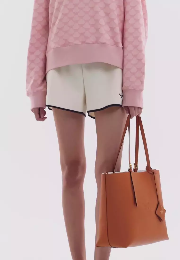 Himmel Shopper in Embossed Logo Leather