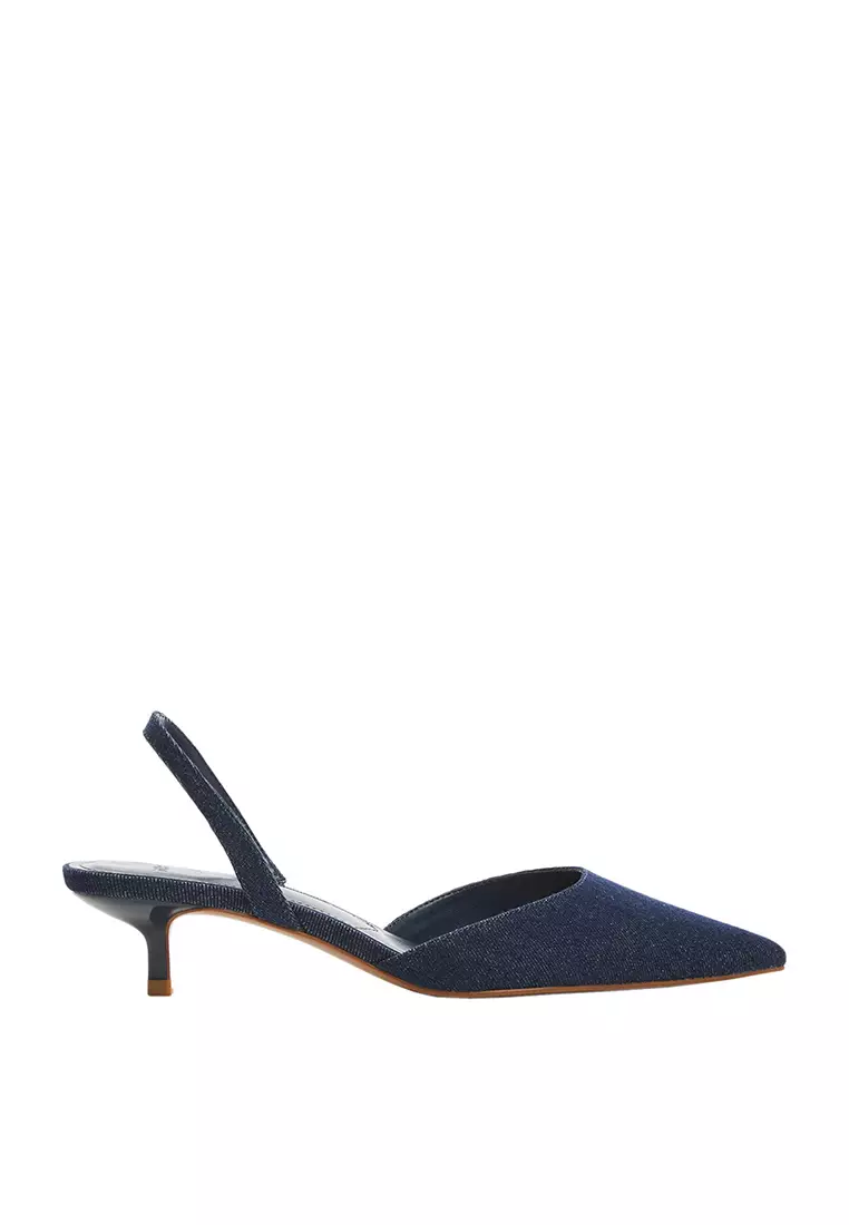 Discount on Mango  shoes - SKU: Denim Sling Back Heels